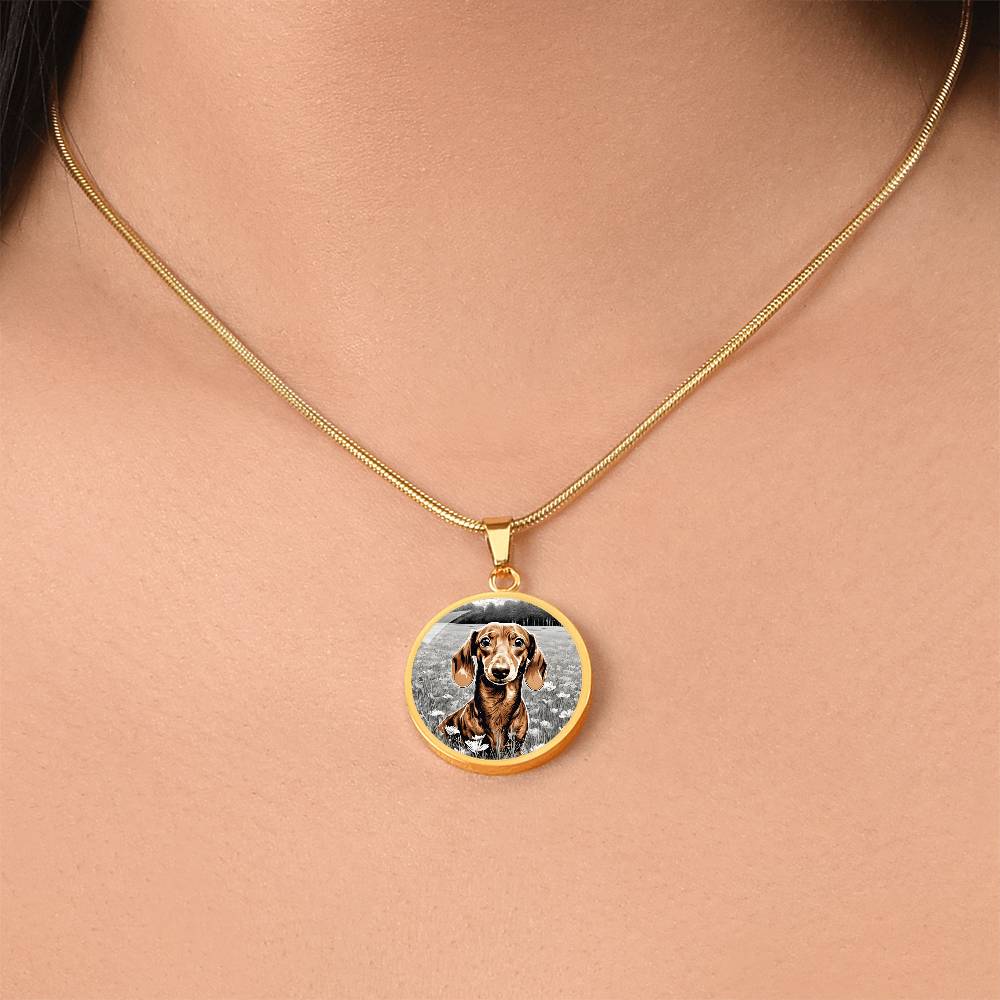 Dachshund Dreams - Circle Pendant - Real Rad Boutique