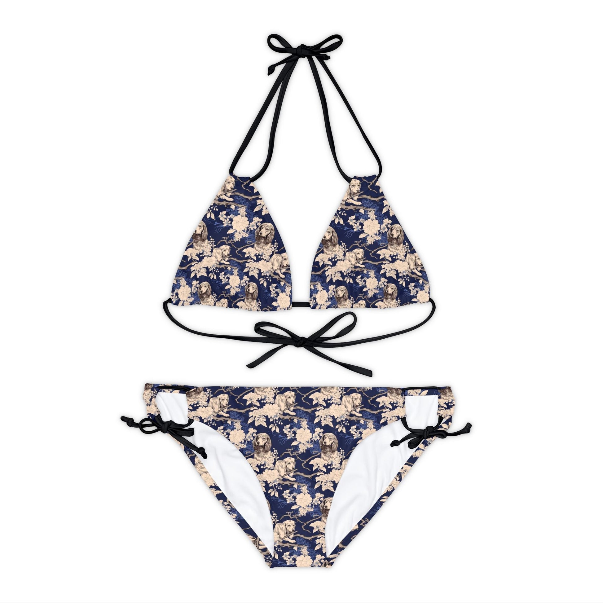 Dachshund Floral Blue - Bikini Set - Real Rad Boutique