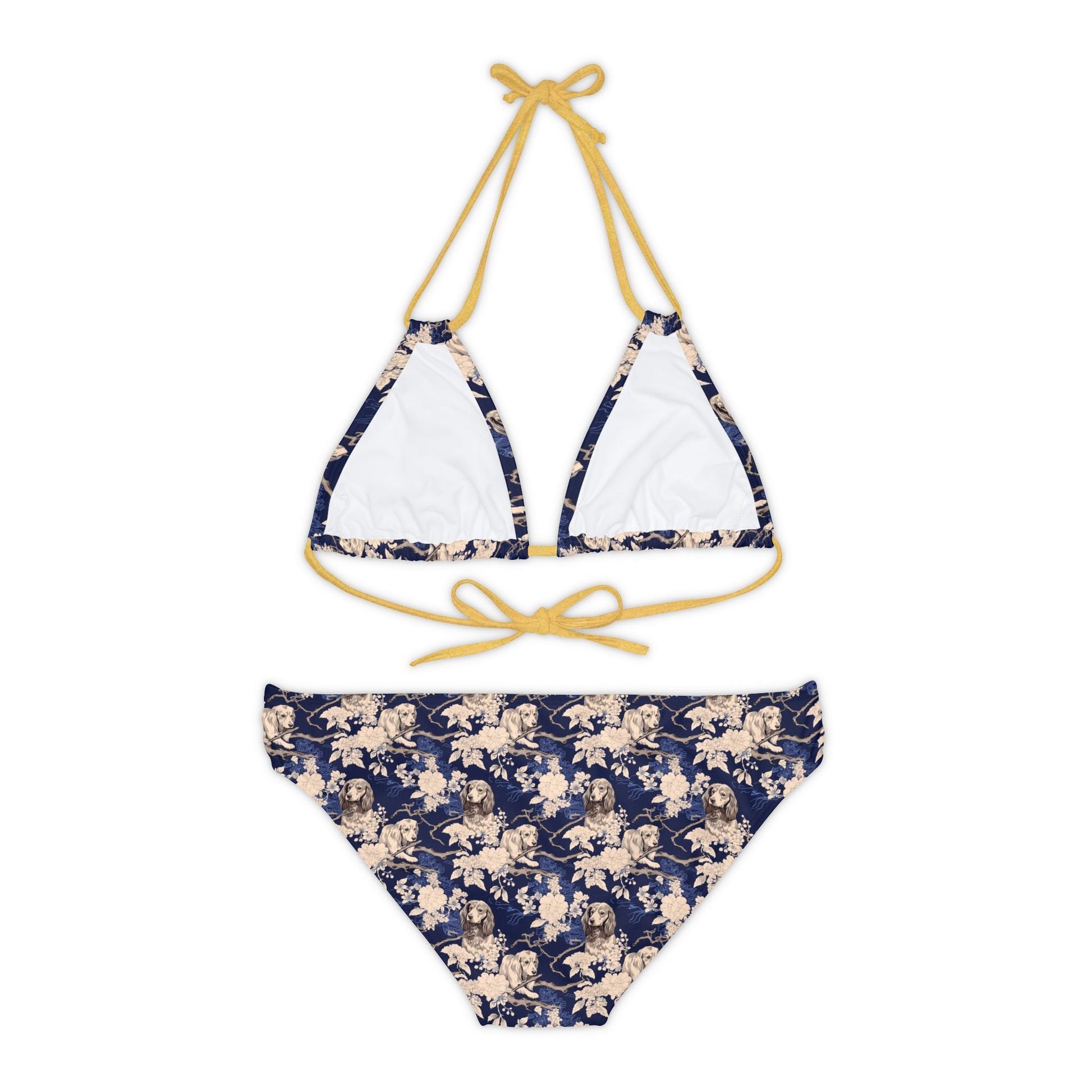 Dachshund Floral Blue - Bikini Set - Real Rad Boutique