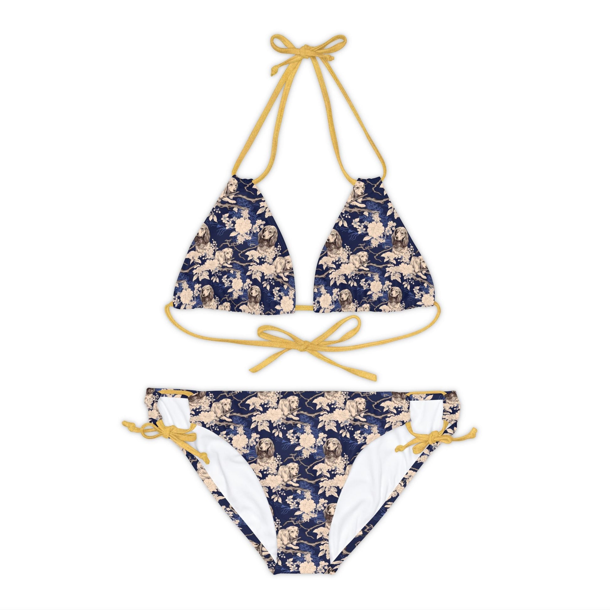 Dachshund Floral Blue - Bikini Set - Real Rad Boutique