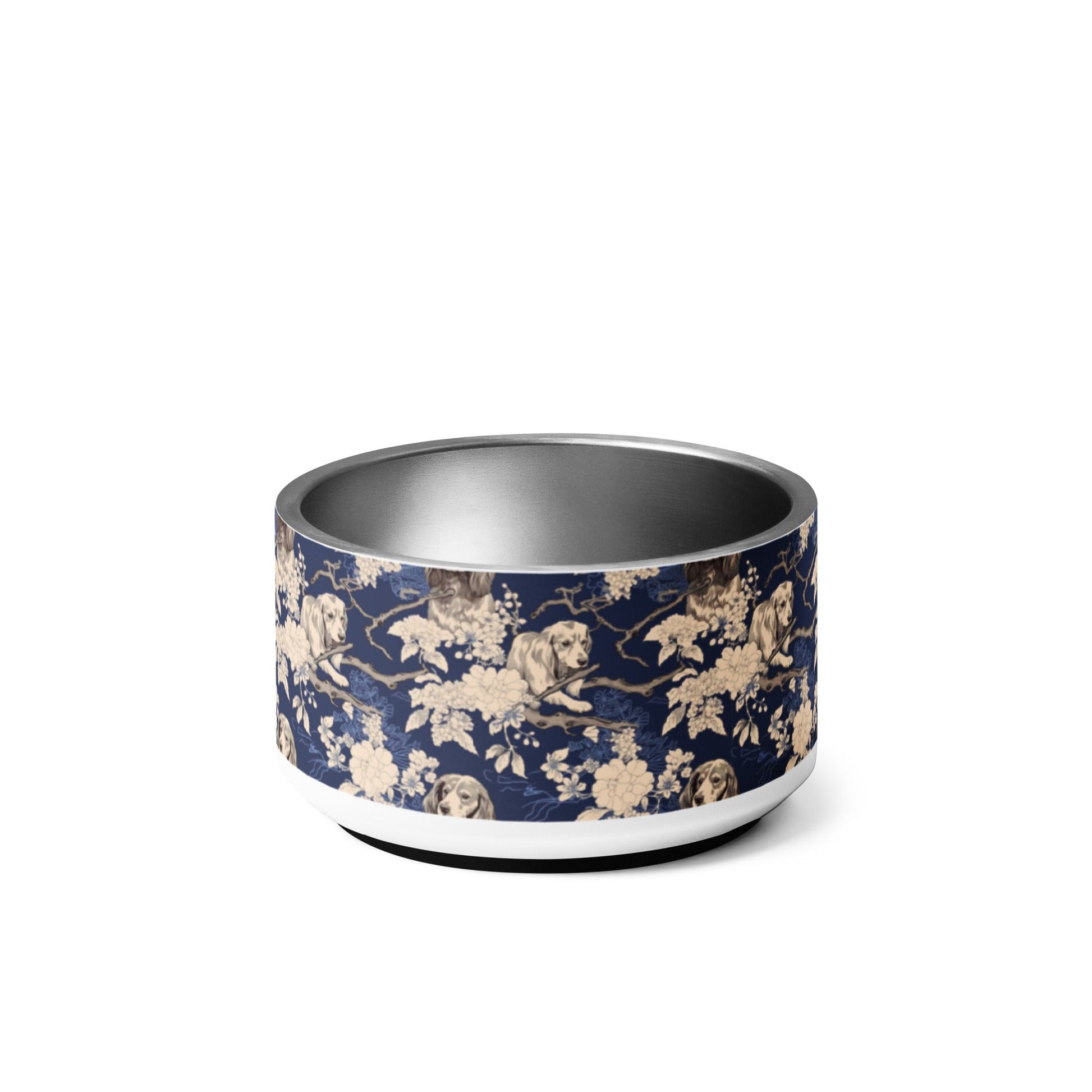 Dachshund Floral Blue - Pet Bowl - Real Rad Boutique