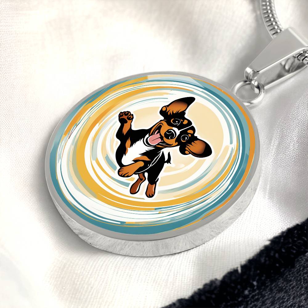 Dachshund Joy - Circle Pendant - Real Rad Boutique