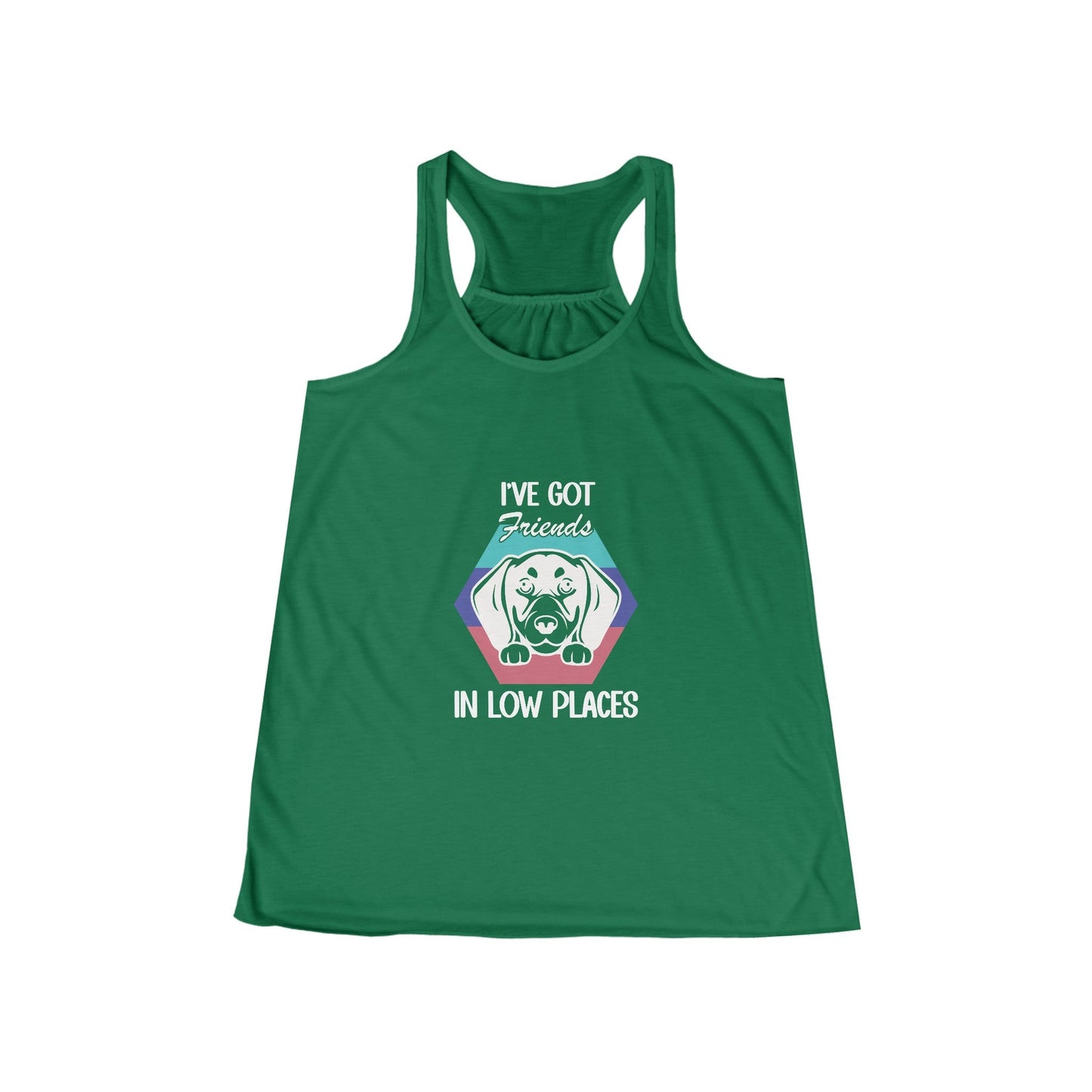 Dachshund Love & Low Places - Women's Flowy Racerback Tank - Real Rad Boutique