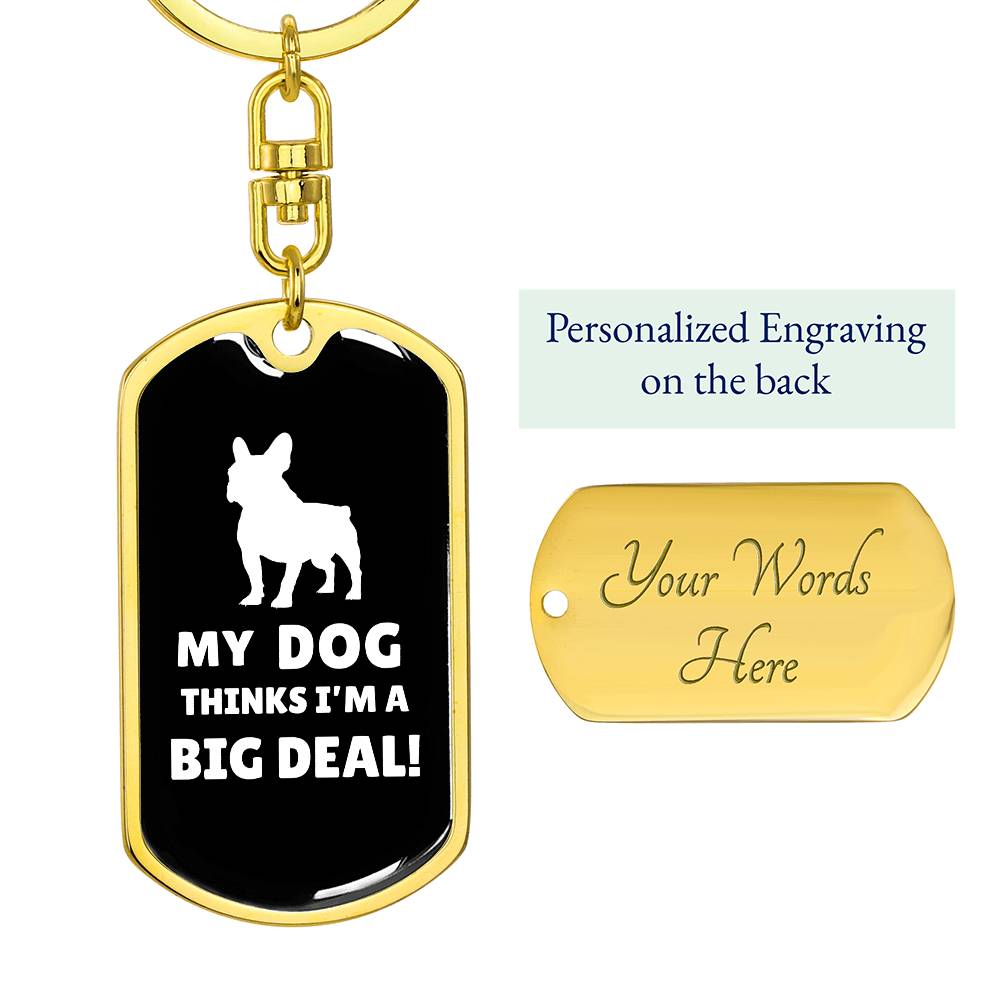 Dad Is A Big Deal - Dog Tag with Swivel Keychain - Real Rad Boutique