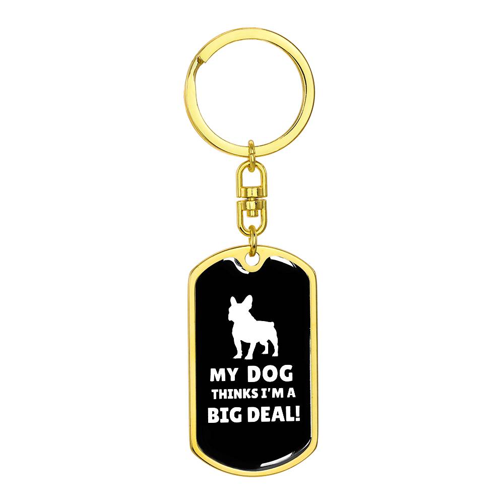 Dad Is A Big Deal - Dog Tag with Swivel Keychain - Real Rad Boutique