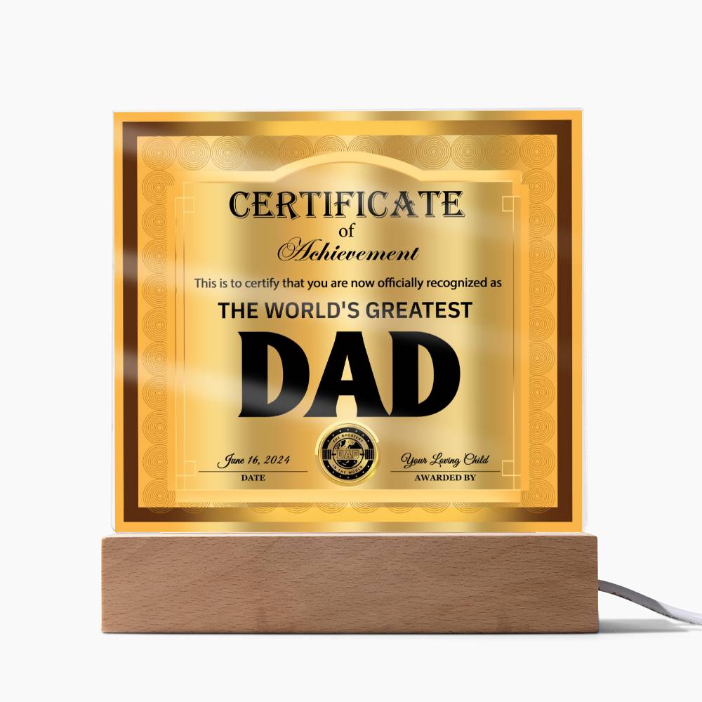 Dad of Distinction - Acrylic Square Plaque - Real Rad Boutique