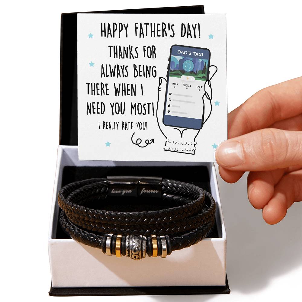 Dad's Taxi - Love You Forever Bracelet - Real Rad Boutique