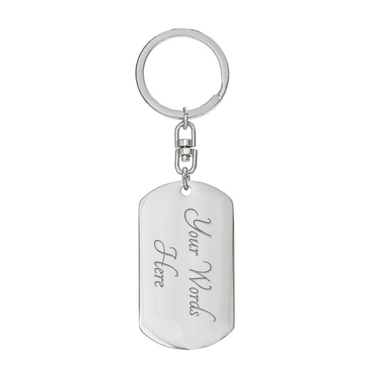 Dainty Delight - Dog Tag with Swivel Keychain - Real Rad Boutique