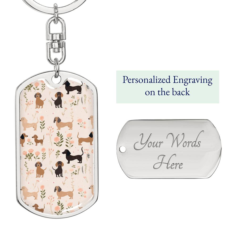 Dainty Delight - Dog Tag with Swivel Keychain - Real Rad Boutique