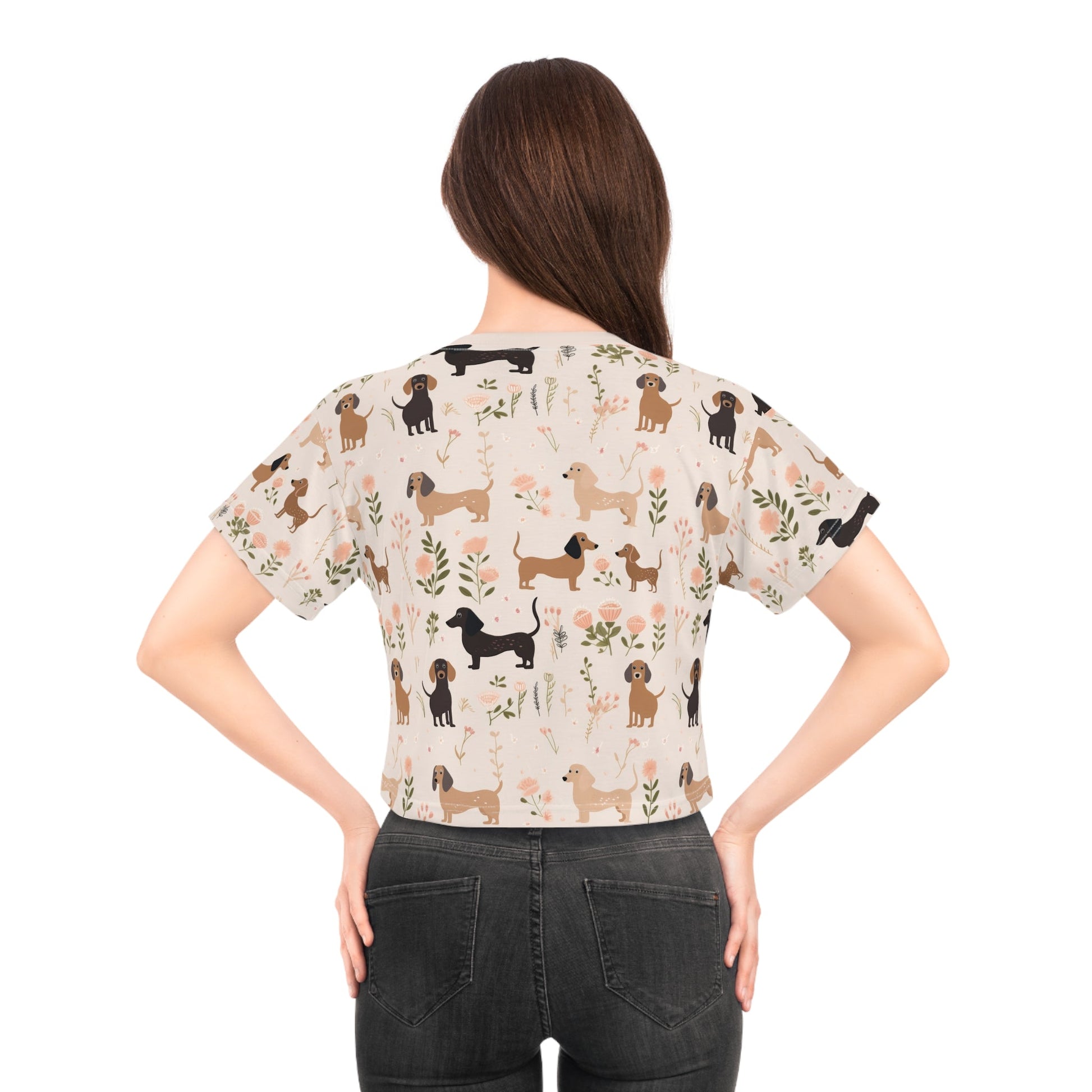 Danity Delight - Dachshund Crop Tee - Real Rad Boutique