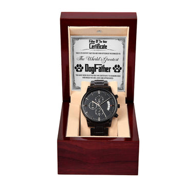 DogFather - Black Chronograph Watch - Real Rad Boutique