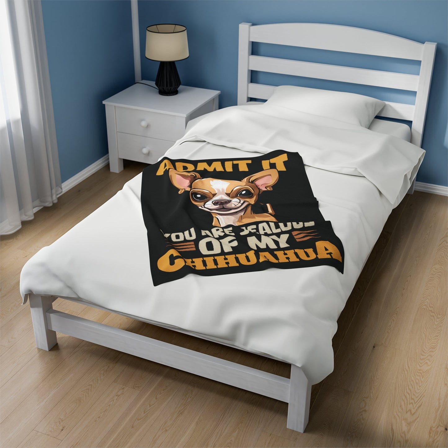 Don't Be Jealous of My Chihuahua - Velveteen Plush Blanket - Real Rad Boutique