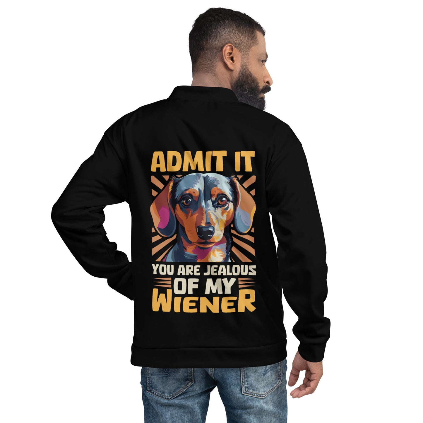 Don't Be Jealous Of My Wiener - Men's Bomber Jacket - Real Rad Boutique