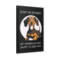 Don't Be Scared - Matte Canvas, Black Frame - Real Rad Boutique