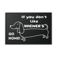 Don't Like Wieners? - Matte Canvas, Black Frame - Real Rad Boutique