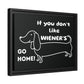 Don't Like Wieners? - Matte Canvas, Black Frame - Real Rad Boutique