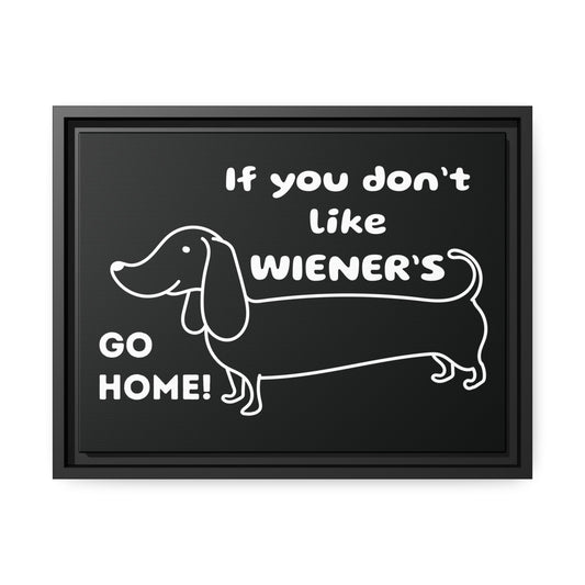 Don't Like Wieners? - Matte Canvas, Black Frame - Real Rad Boutique