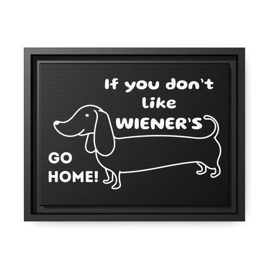 Don't Like Wieners? - Matte Canvas, Black Frame - Real Rad Boutique