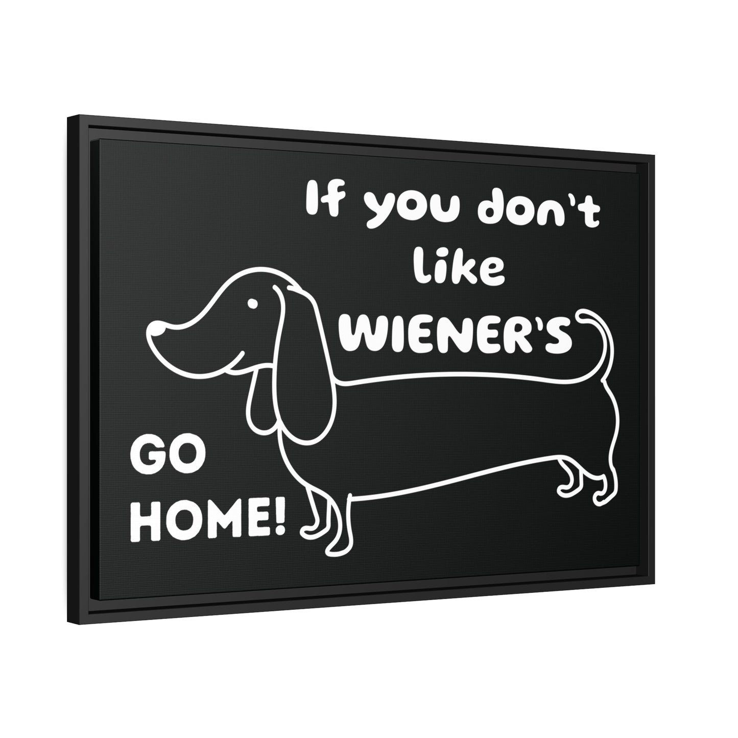 Don't Like Wieners? - Matte Canvas, Black Frame - Real Rad Boutique