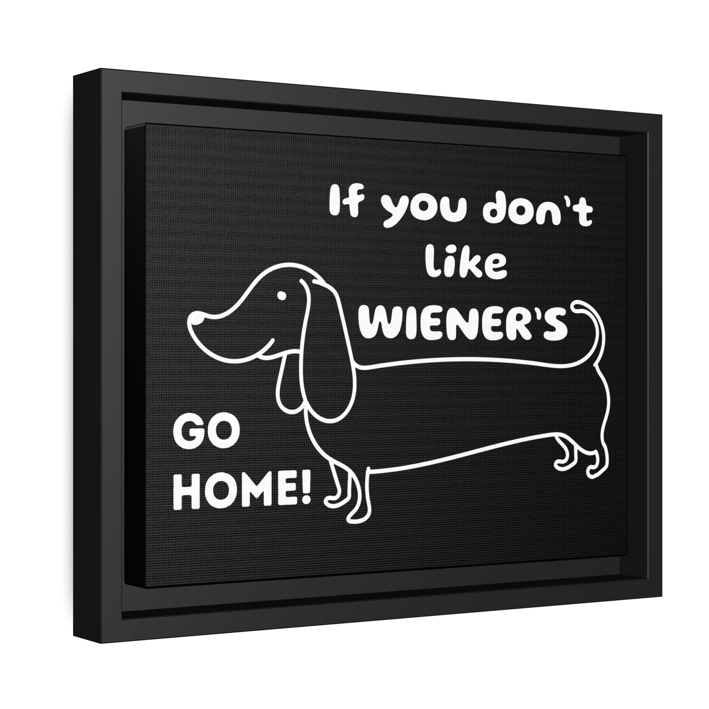 Don't Like Wieners? - Matte Canvas, Black Frame - Real Rad Boutique