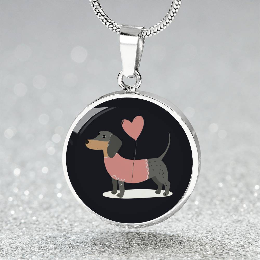 Doxie Heart - Circle Pendant - Real Rad Boutique