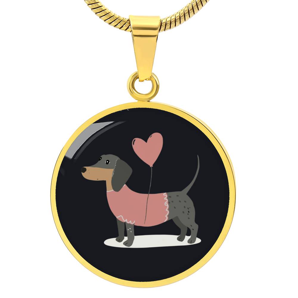 Doxie Heart - Circle Pendant - Real Rad Boutique