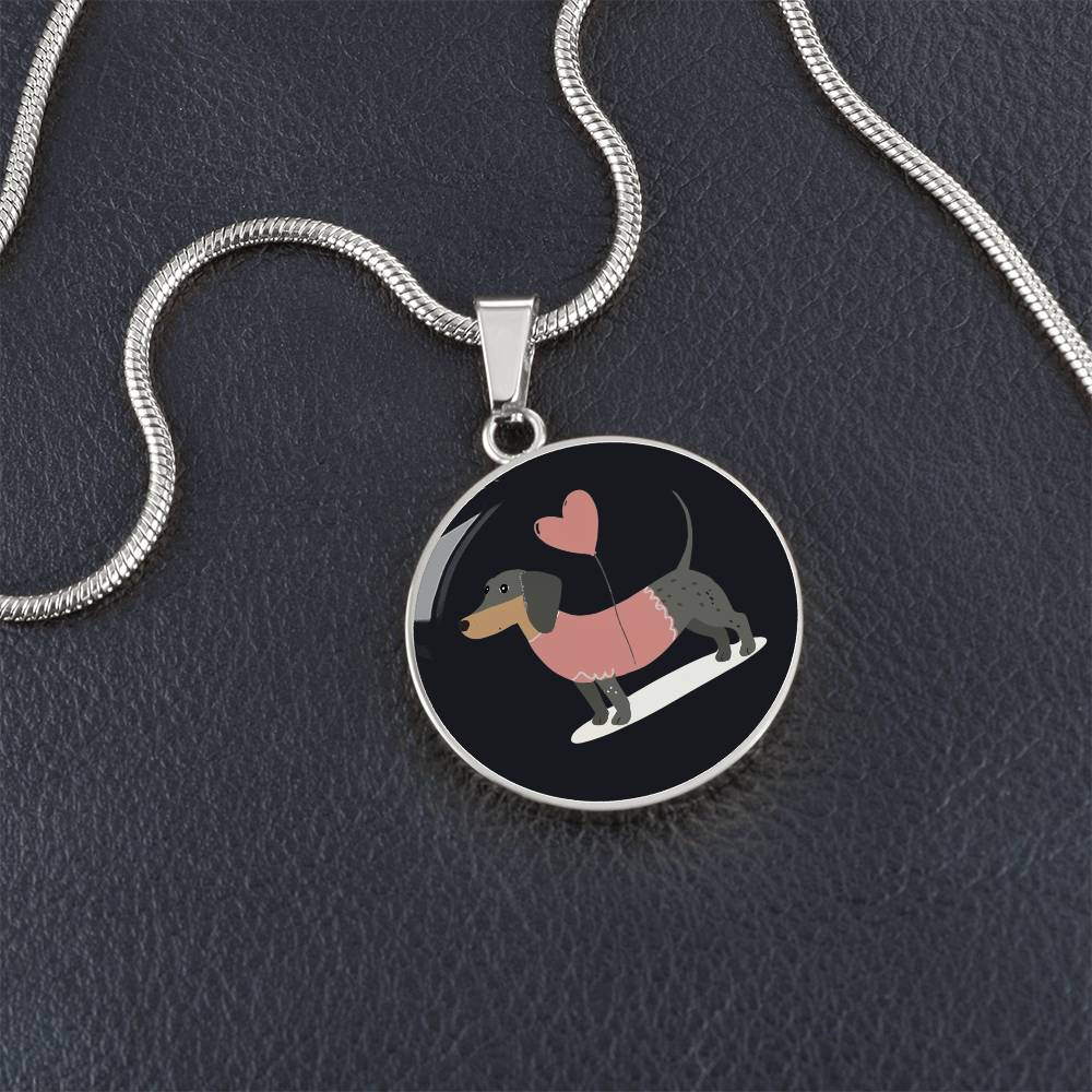 Doxie Heart - Circle Pendant - Real Rad Boutique