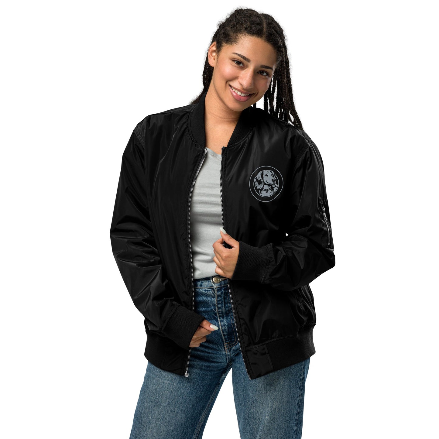 Doxie Love - Women's Recycled Bomber Jacket - Real Rad Boutique