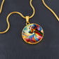 Doxie Rainbow Wishes - Circle Pendant - Real Rad Boutique