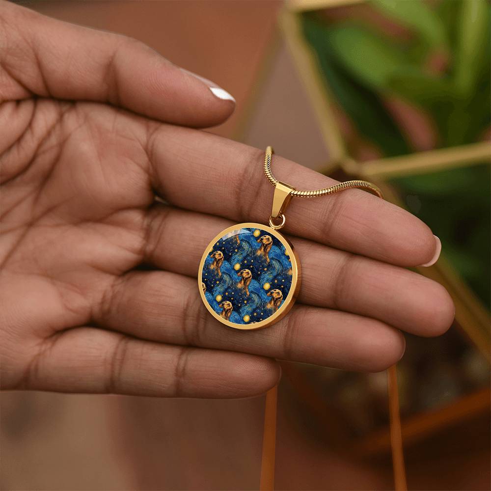 Doxie Starry Night - Circle Pendant - Real Rad Boutique