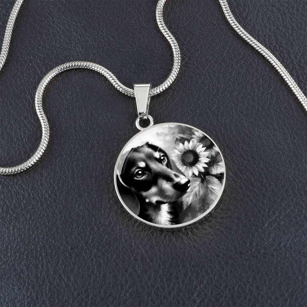 Doxie Sunflower - Circle Necklace - Real Rad Boutique