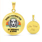 Easily Distracted By Wieners & Wine - Circle Pendant - Real Rad Boutique