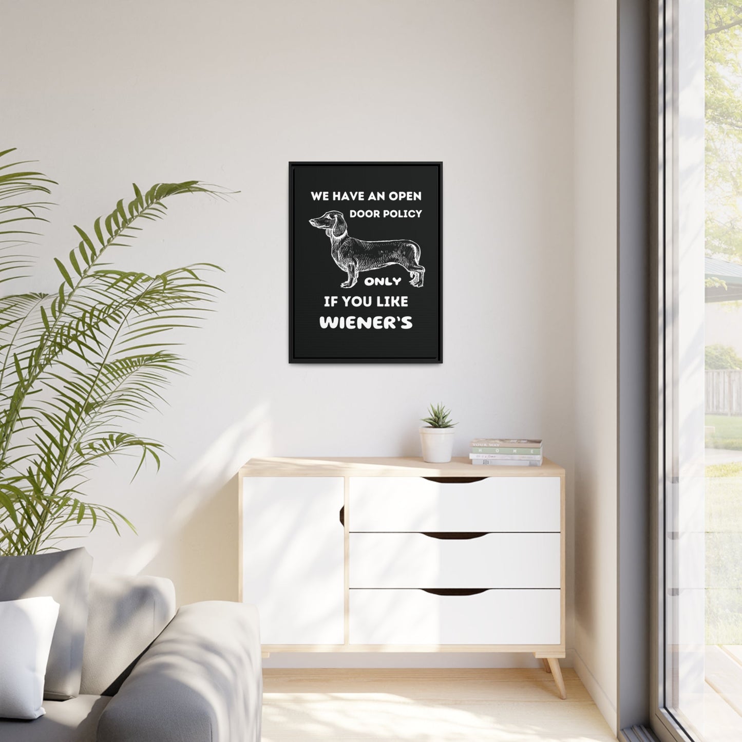 Embrace Our Open Door Policy - Matte Canvas, Black Frame - Real Rad Boutique