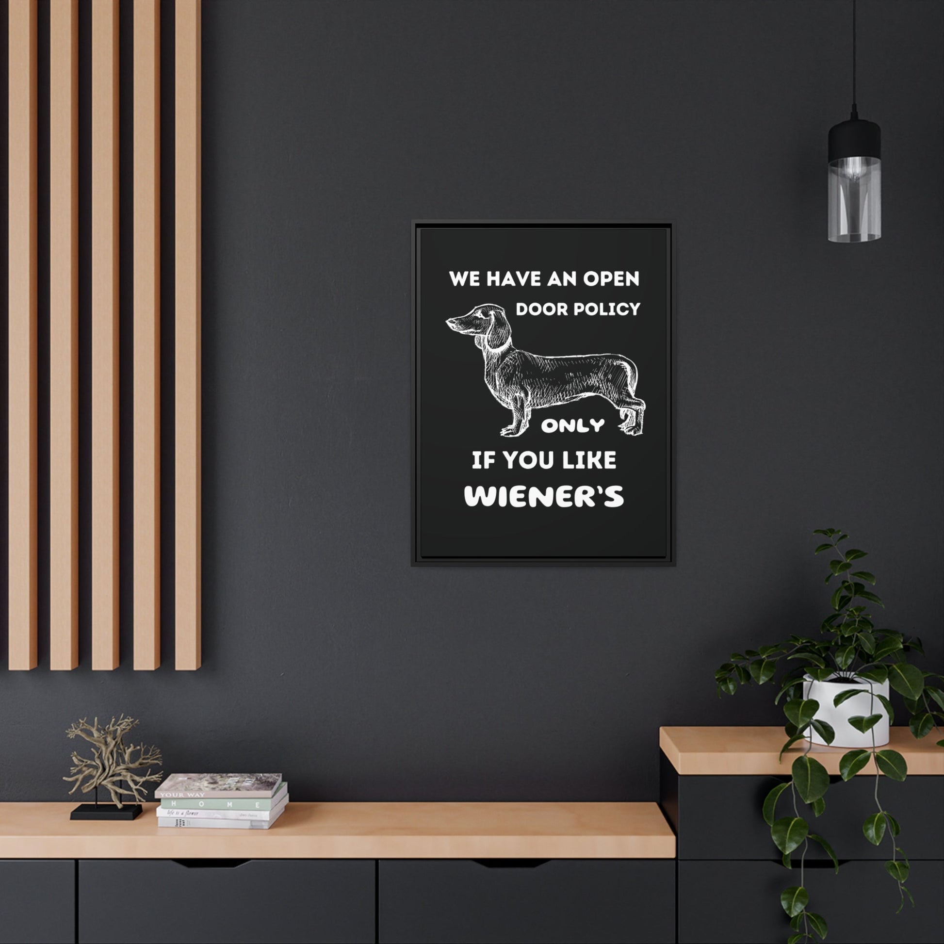 Embrace Our Open Door Policy - Matte Canvas, Black Frame - Real Rad Boutique