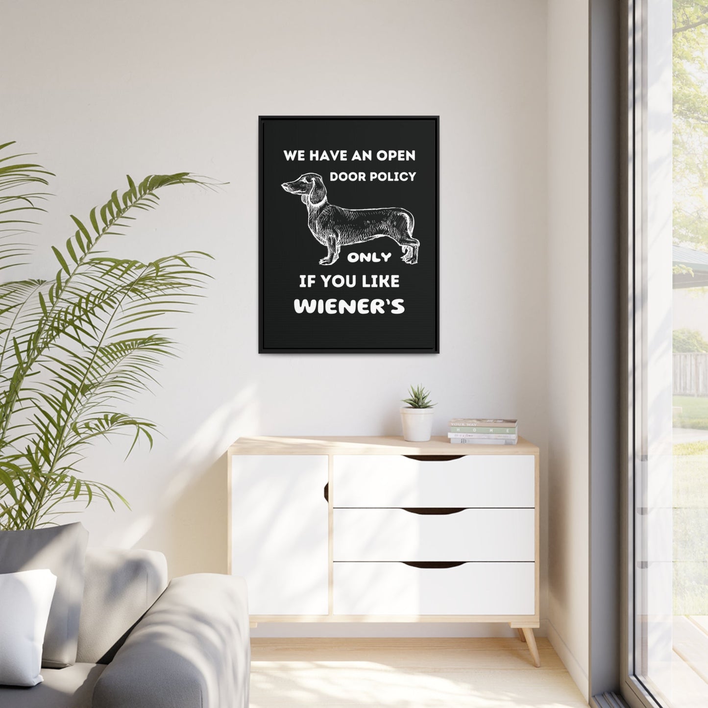 Embrace Our Open Door Policy - Matte Canvas, Black Frame - Real Rad Boutique