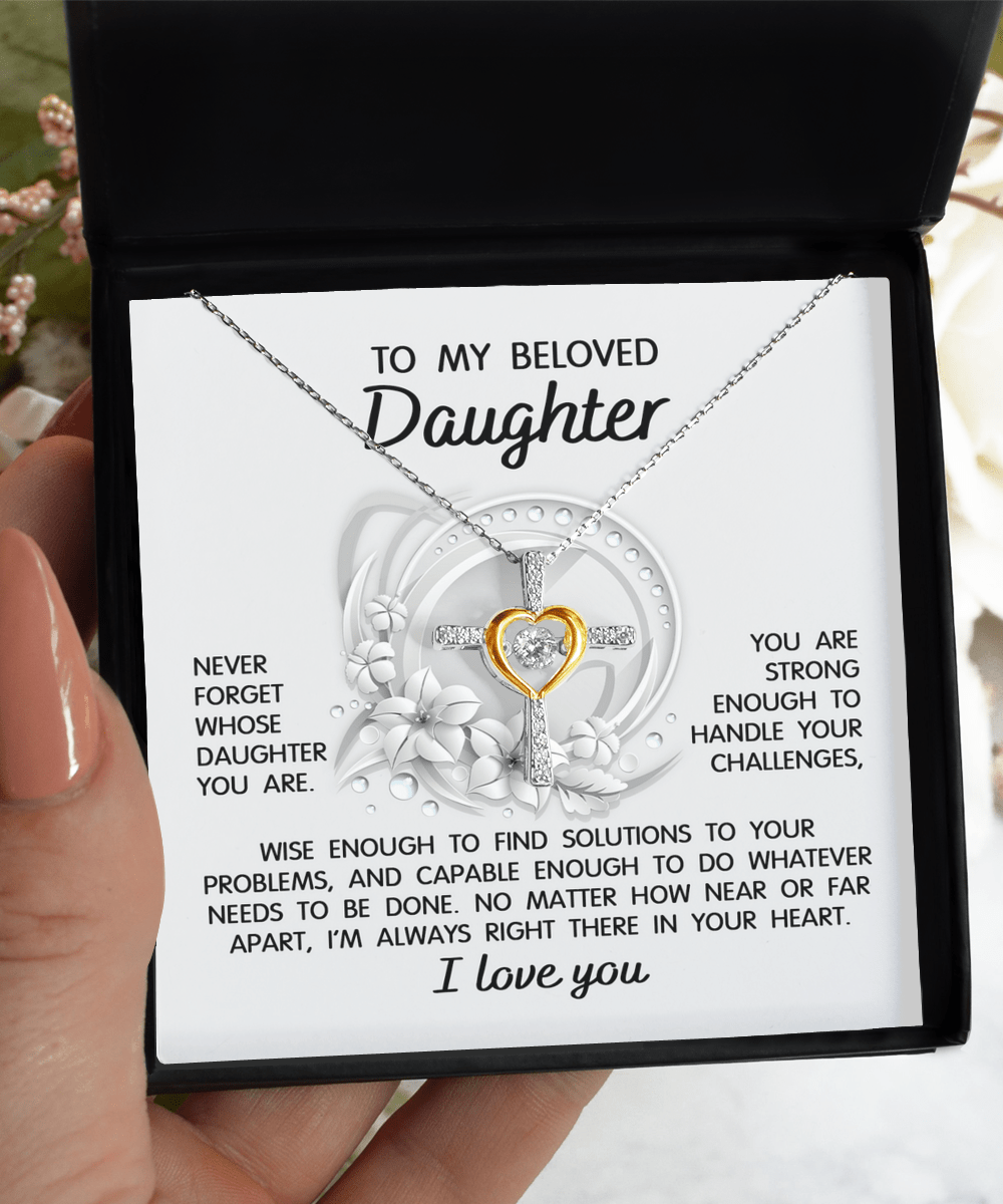 Empowering Message for Daughter - Cross Dancing Necklace - Real Rad Boutique