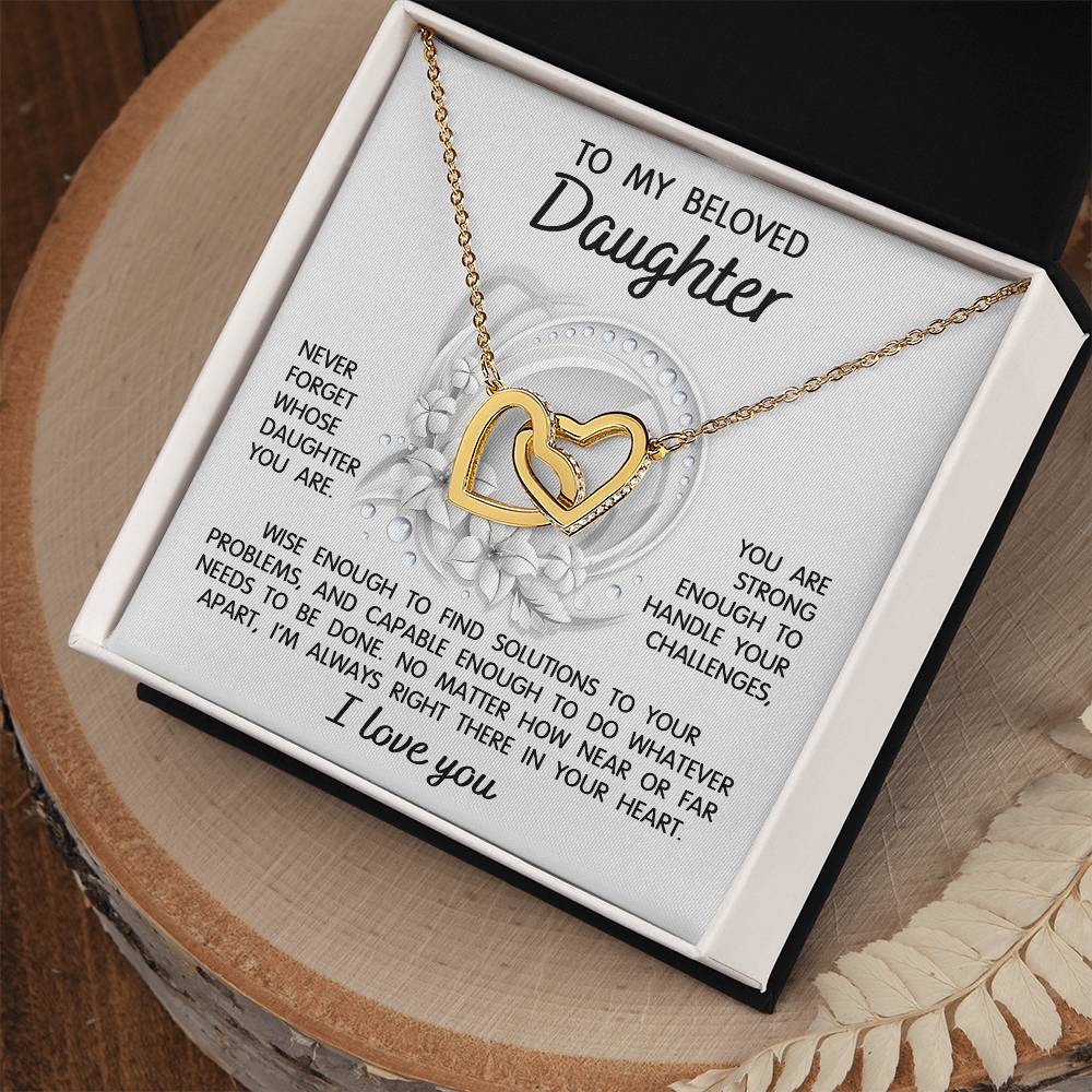 Empowering Message for Daughter - Interlocking Hearts Necklace - Real Rad Boutique