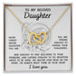 Empowering Message for Daughter - Interlocking Hearts Necklace - Real Rad Boutique