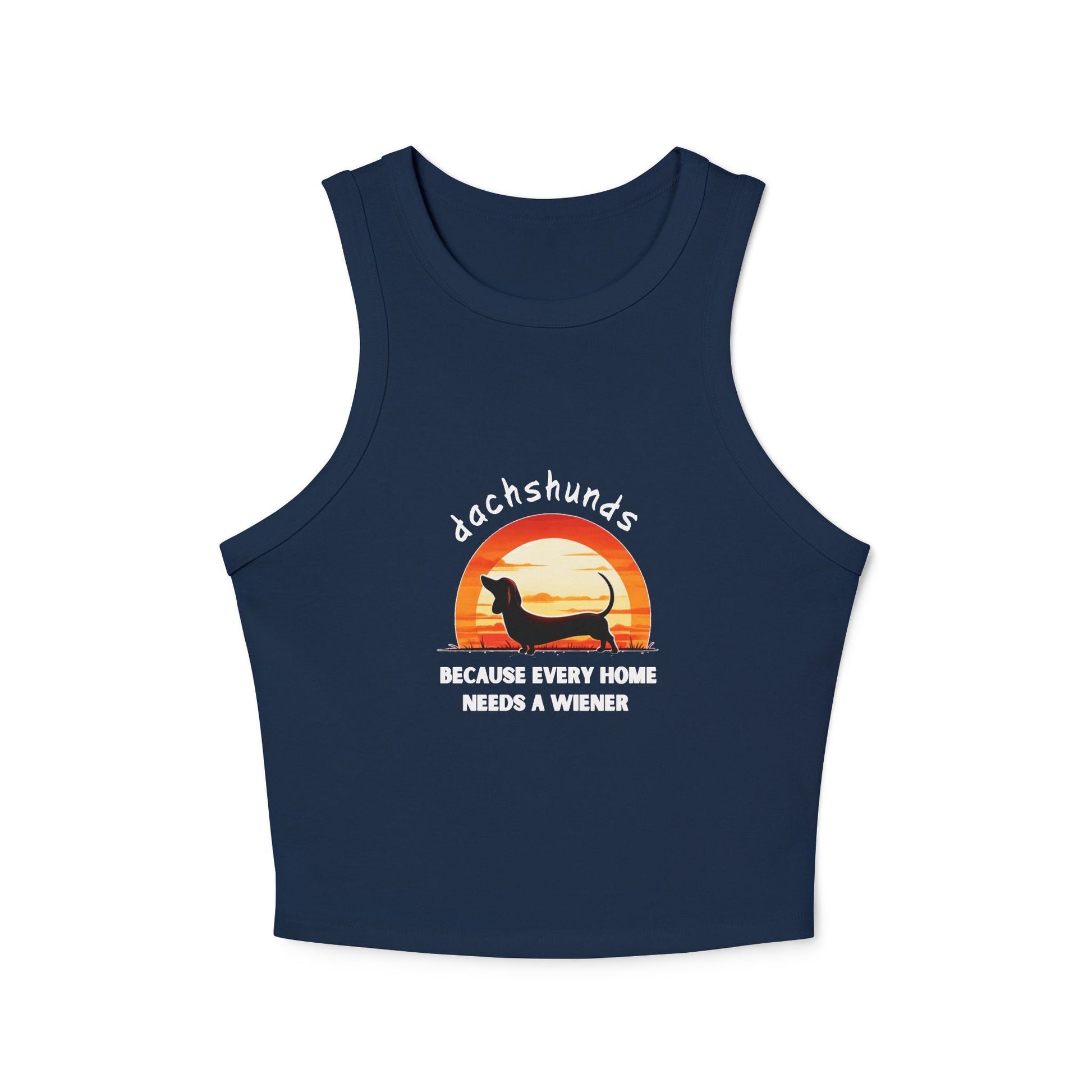 Every Home Needs A Wiener - Women's Micro Rib Racer Tank Top - Real Rad Boutique