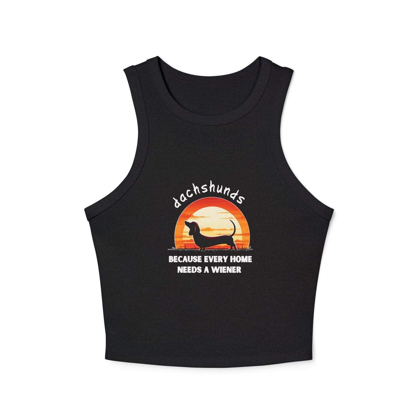 Every Home Needs A Wiener - Women's Micro Rib Racer Tank Top - Real Rad Boutique