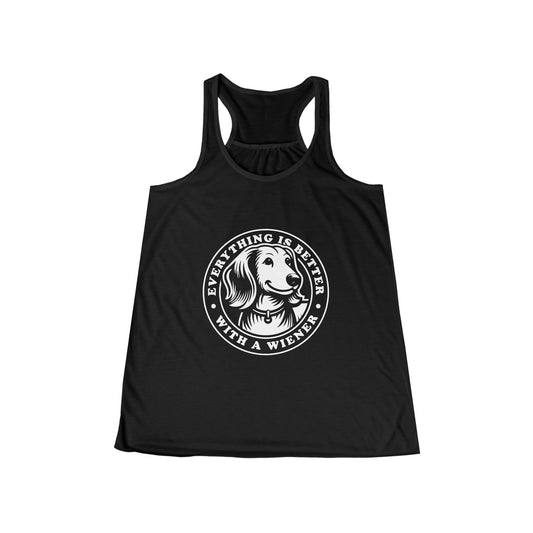 Everything Is Better With A Wiener - Women's Flowy Racerback Tank - Real Rad Boutique