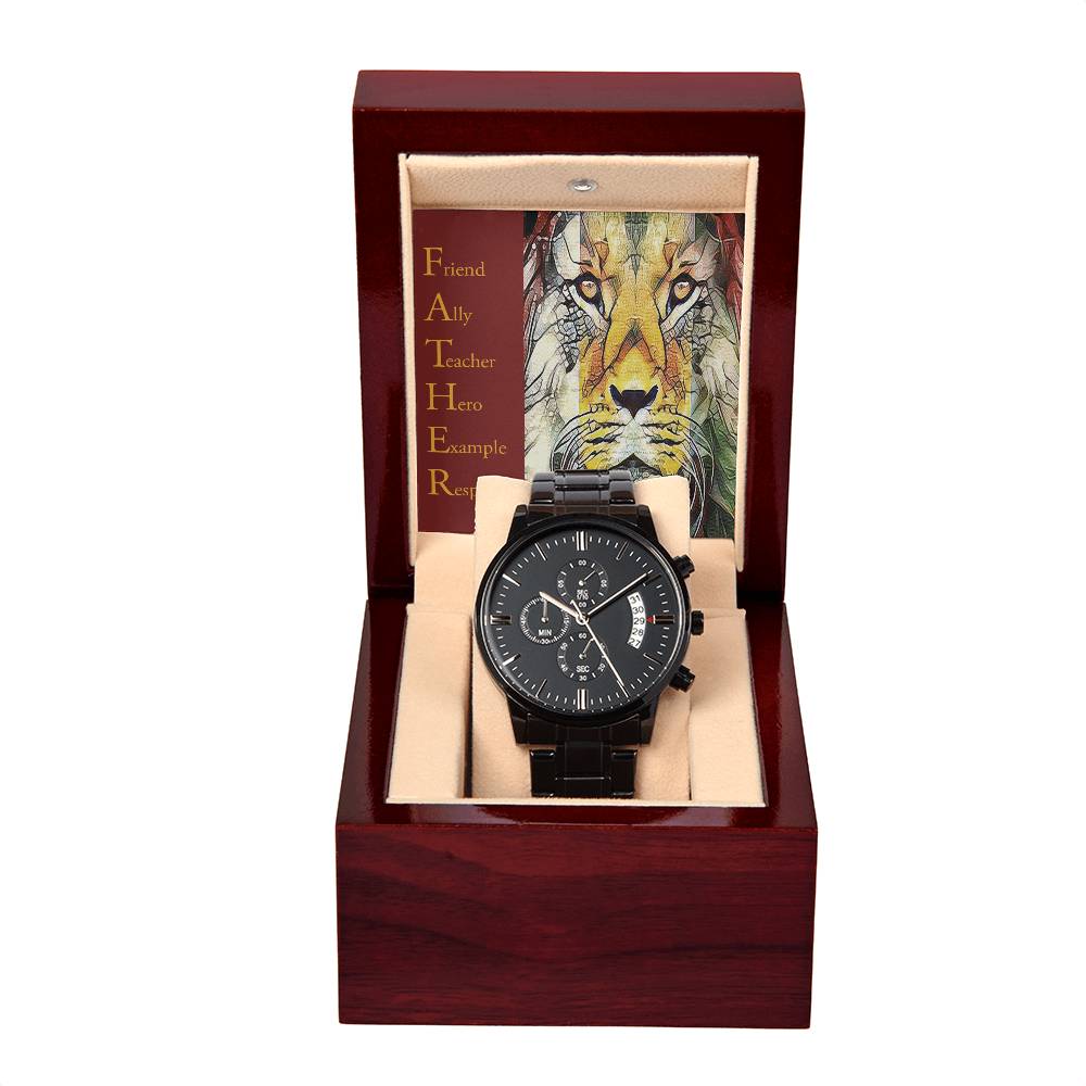 Father - Black Chronograph Watch - Real Rad Boutique