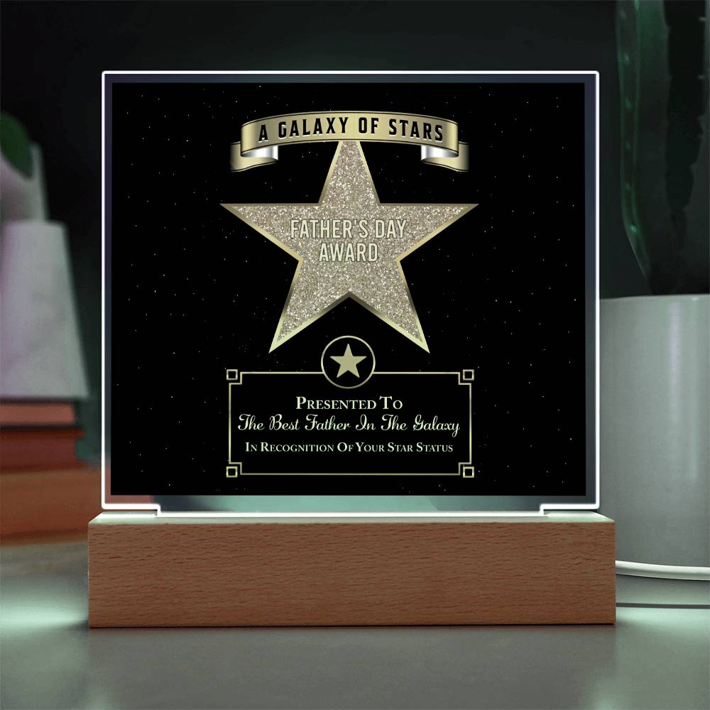 Father's Day Star Award - Acrylic Square Plaque - Real Rad Boutique