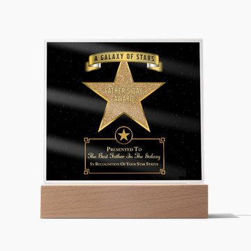 Father's Day Star Award - Acrylic Square Plaque - Real Rad Boutique