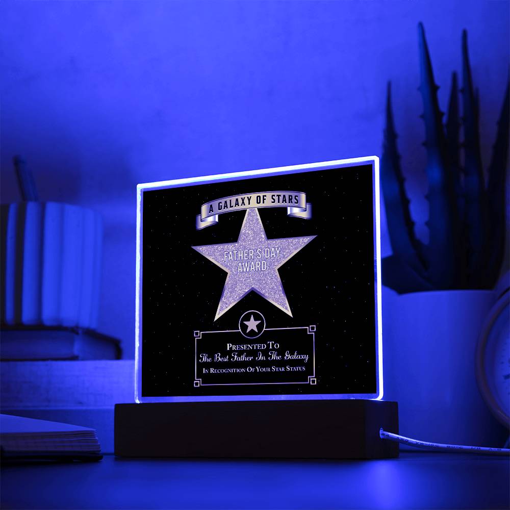 Father's Day Star Award - Acrylic Square Plaque - Real Rad Boutique