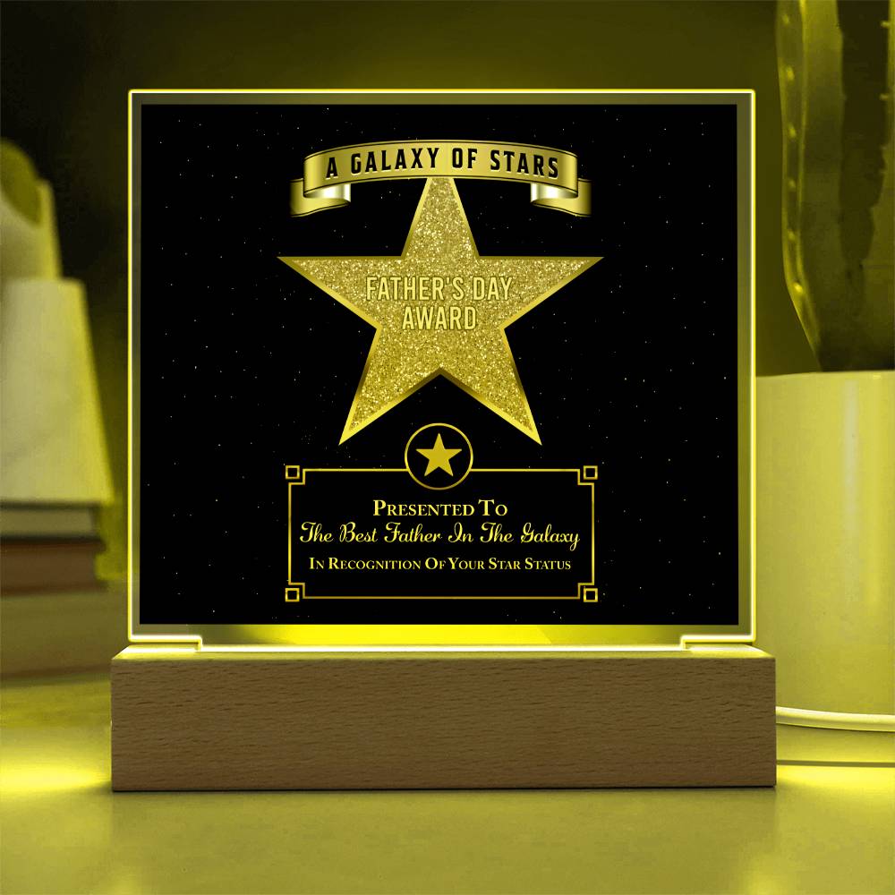 Father's Day Star Award - Acrylic Square Plaque - Real Rad Boutique