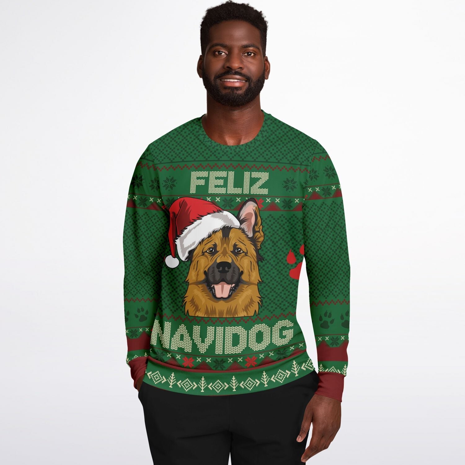 Feliz Navidog German Shepherd Christmas Sweater - Real Rad Boutique