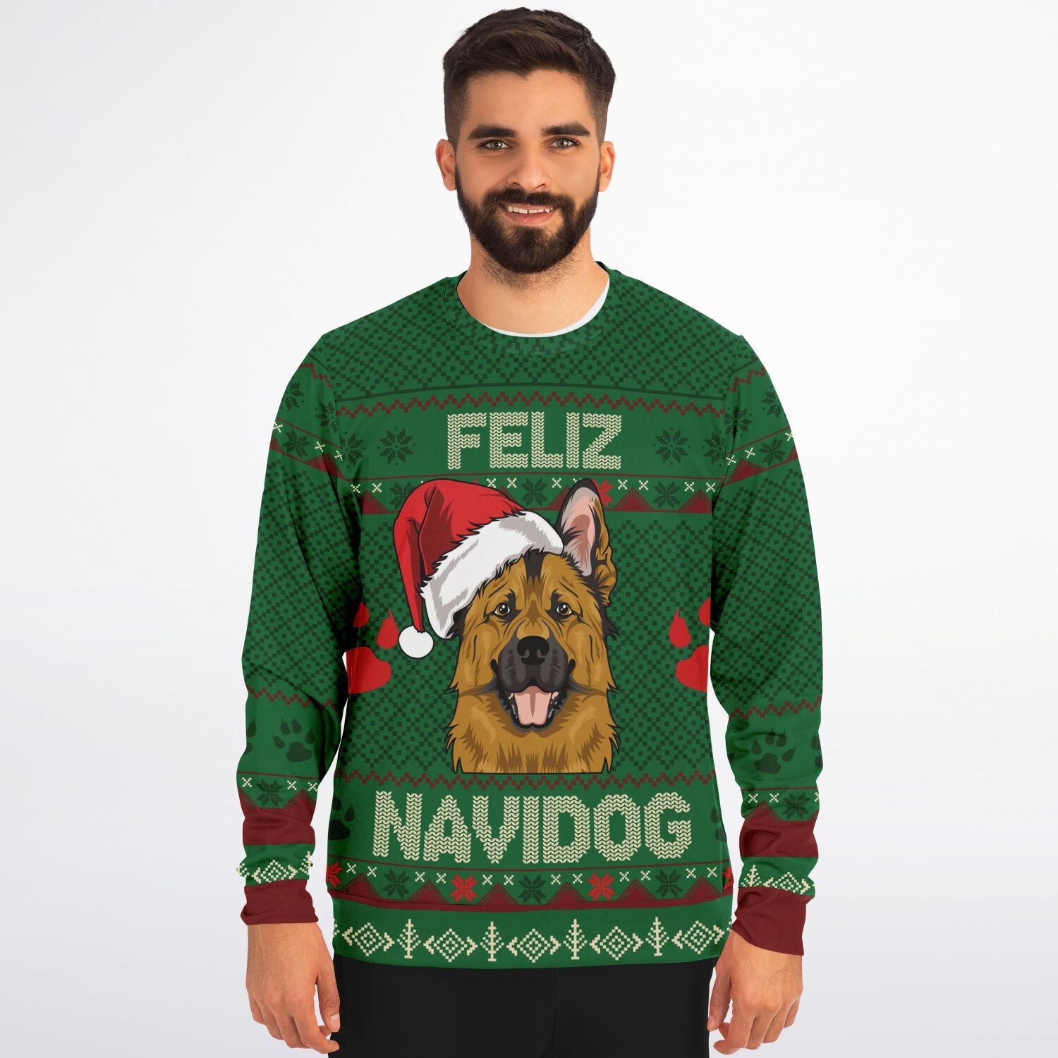 Feliz Navidog German Shepherd Christmas Sweater - Real Rad Boutique