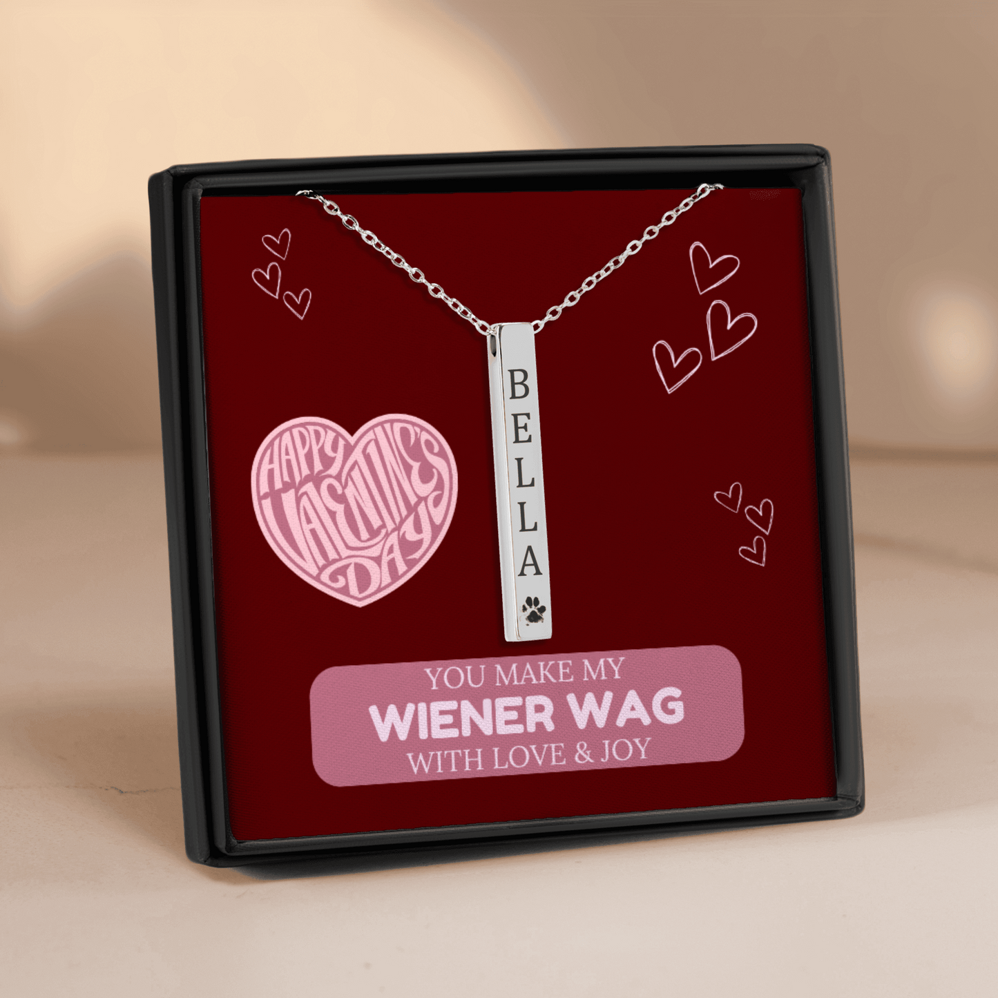 Wiener Joy - Dachshund Valentine Necklace | Gift for Her