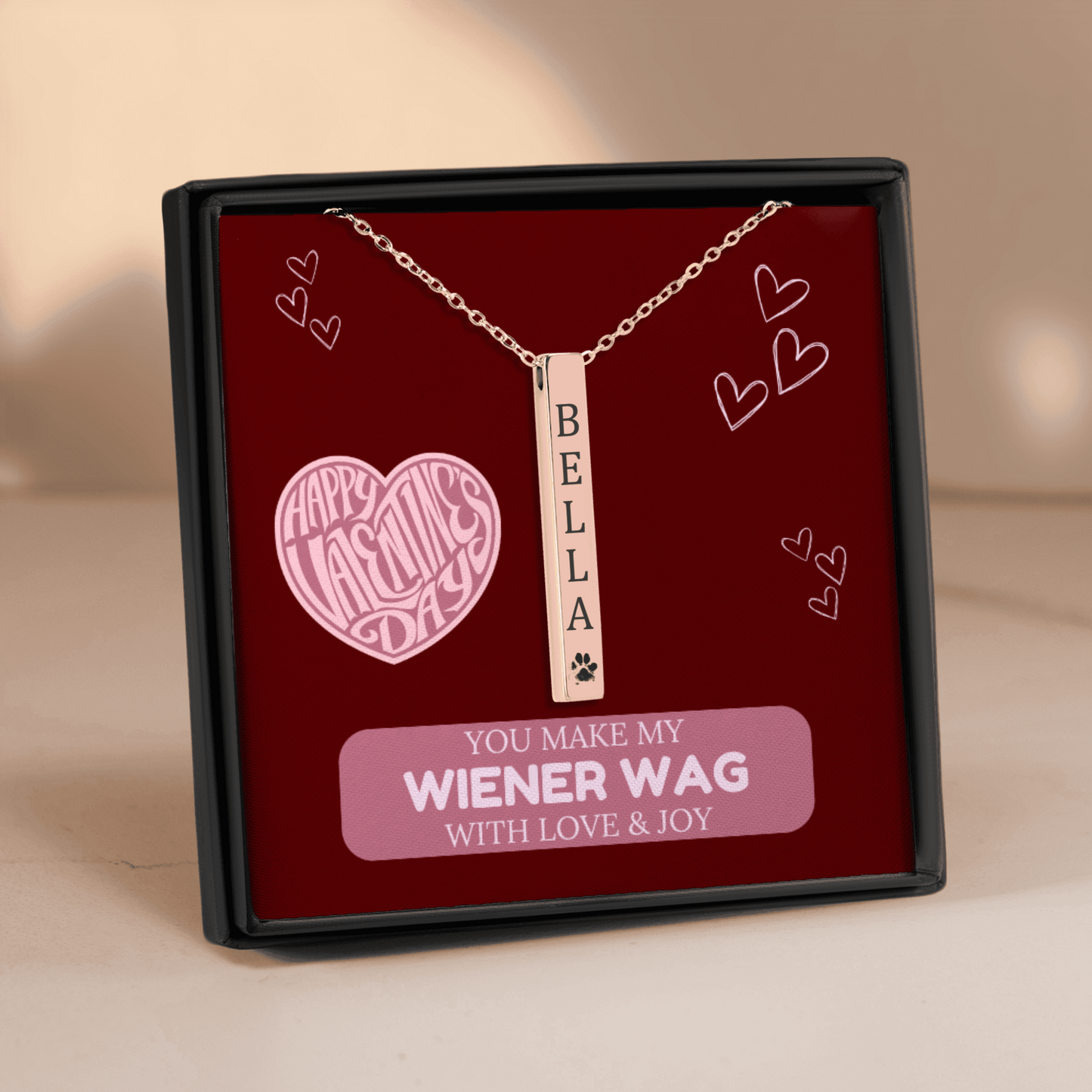 Wiener Joy - Dachshund Valentine Necklace | Gift for Her